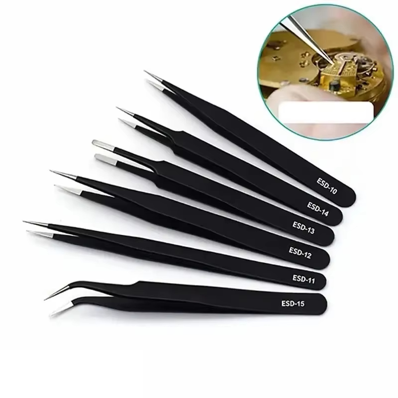 Model Kit Tweezers - Zestaw precyzyjnych pęset ESD antystatycznych do
