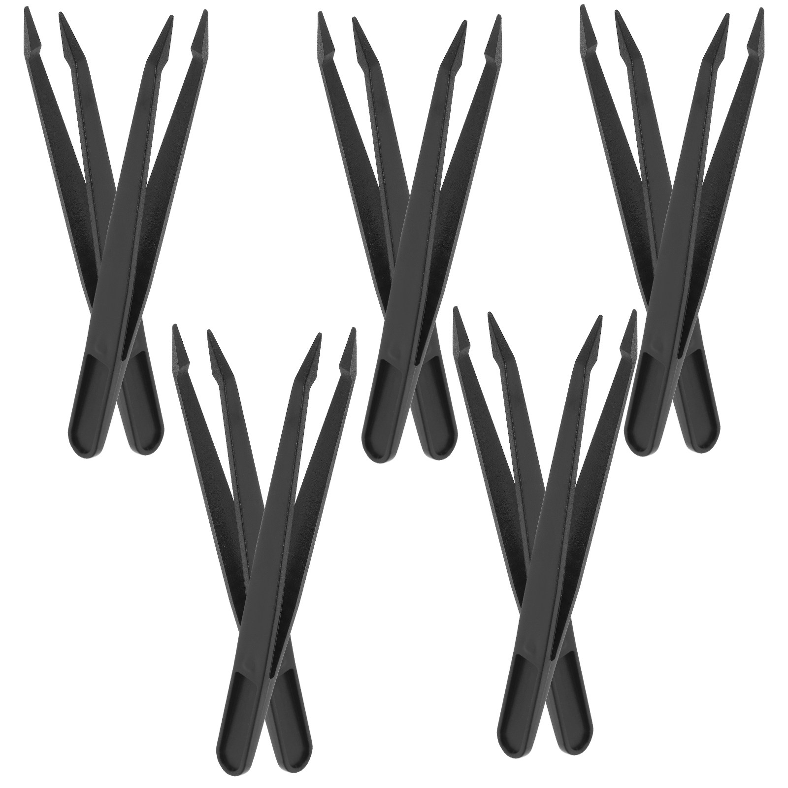 Model Kit Tweezers - 10 szt. Plastikowych precyzyjnych pęset z