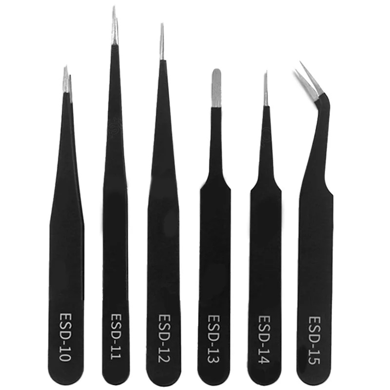 Model Kit Tweezers - Precyzyjny zestaw antystatycznych pęset ESD ze