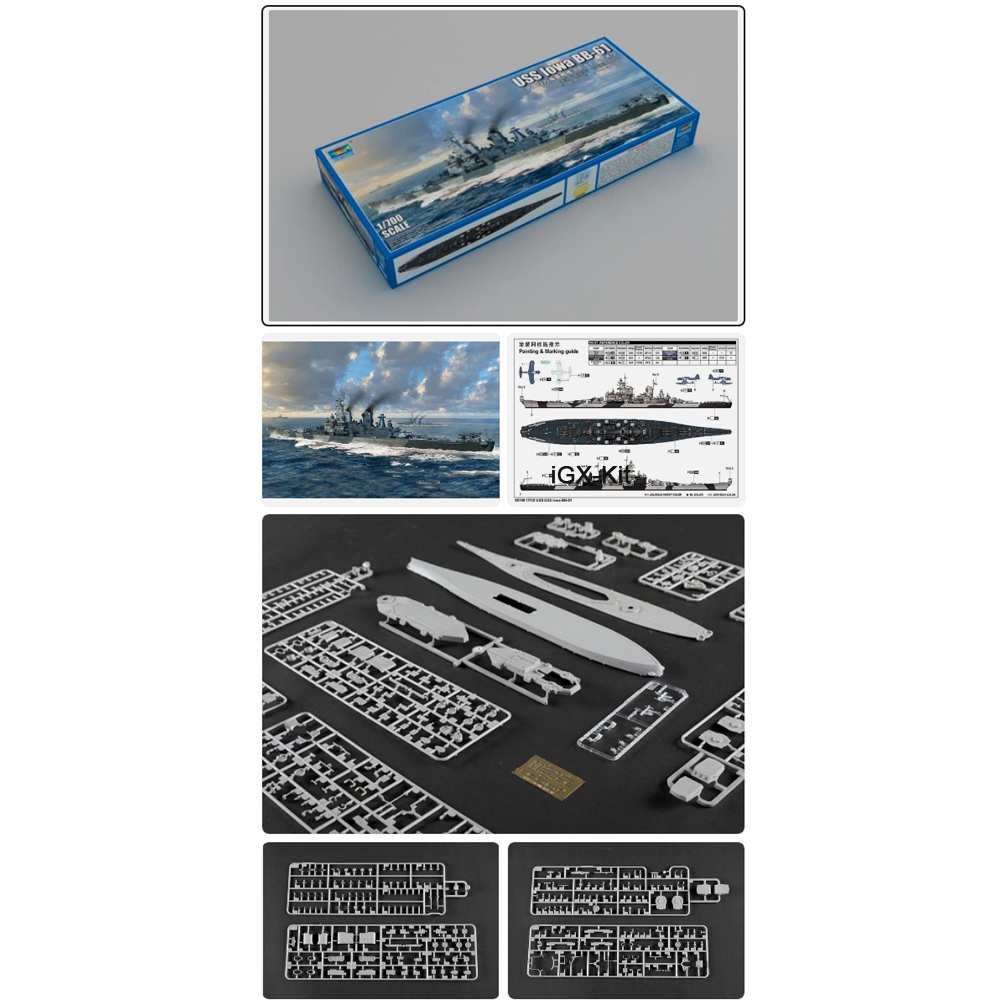 Model Kit Uss Iowa - Trumpeter 06749 1/700 Skala USS Iowa