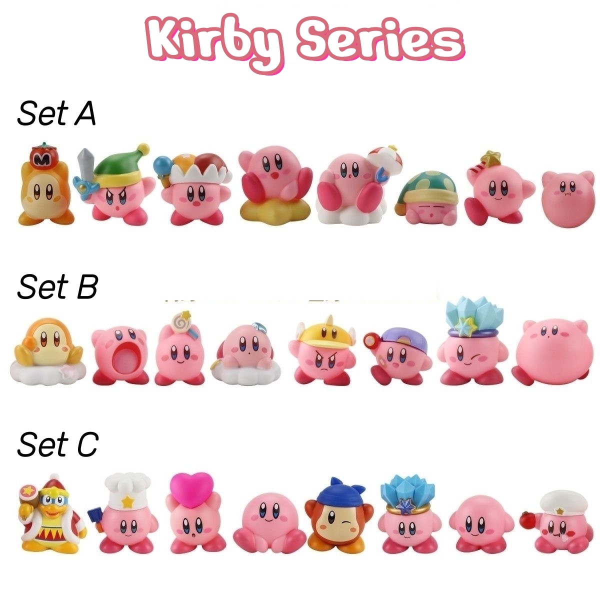 Model Kit Kirby - Figurki z serii Kirby Friends w
