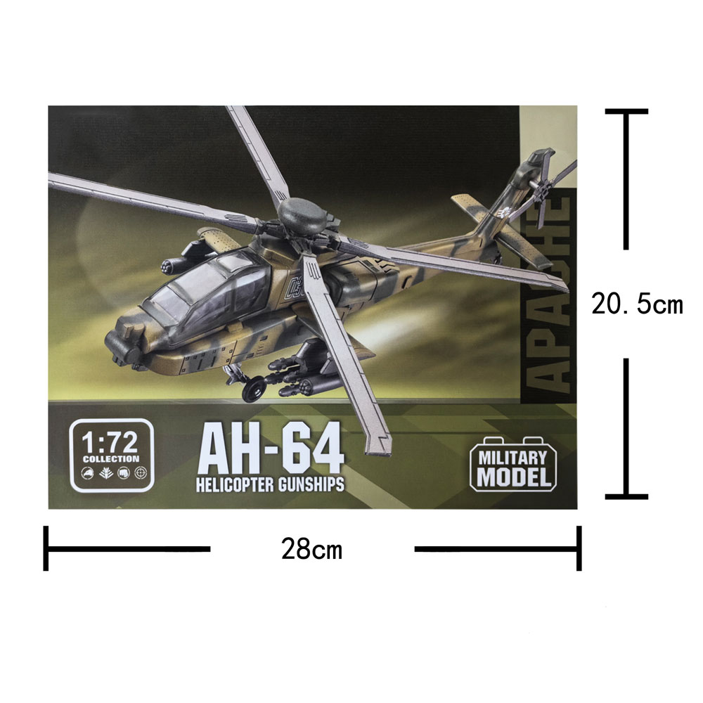 1: 72 AH64 helikopter zabawka  – Model Kit Helicopter recenzja i cena