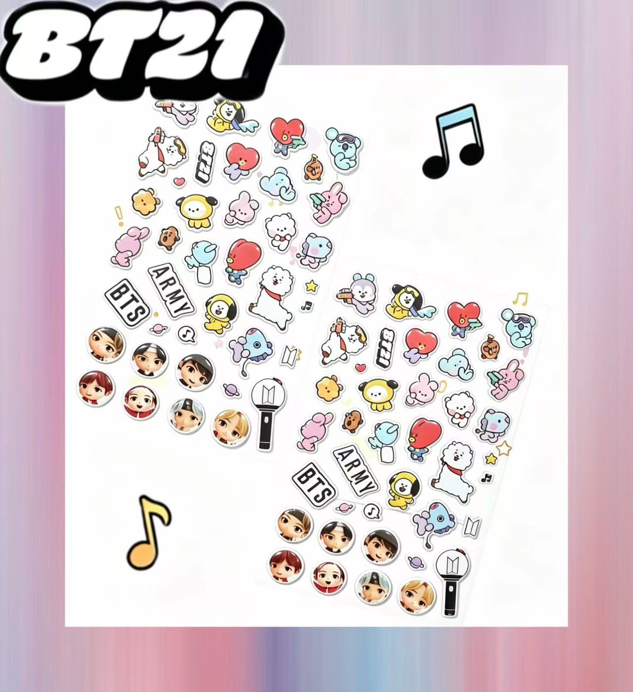 Naklejki 3D BT21, urocze nakle – Model Kit Decals recenzja i cena