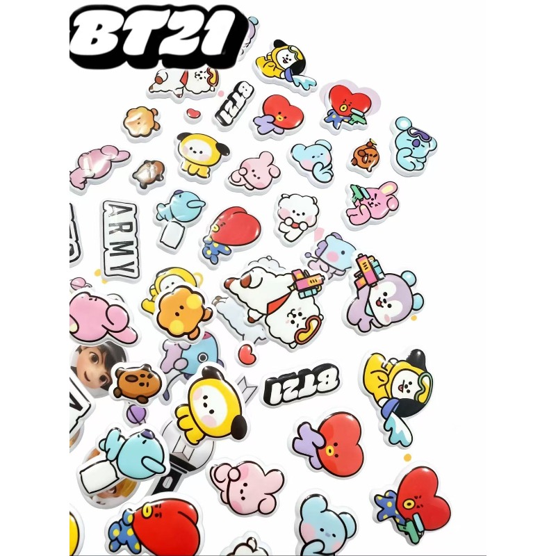 Naklejki 3D BT21, urocze nakle – Model Kit Decals recenzja i cena